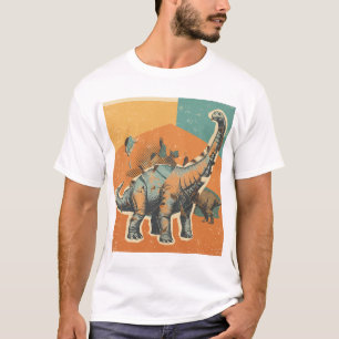 Camiseta Colagem de Dinossauros Amante de Dino Pré-Históric