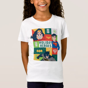 Camiseta Colagem de Feriados da Liga da Justiça