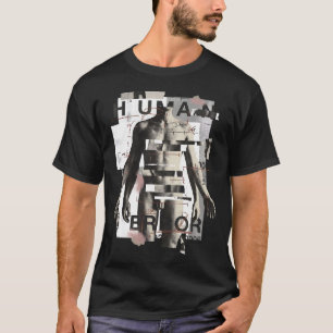 Camiseta Colagem de Figura Desconstruída por Erro Humano