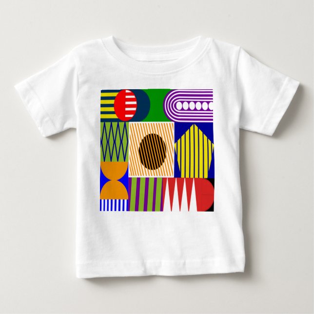 Camiseta Colagem de Formas Bauhaus (Frente)