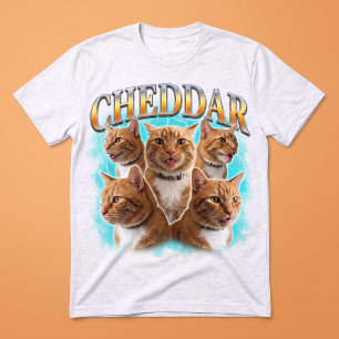 Camiseta Colagem de Foto de Animal Retro Mewbop Relâmpago