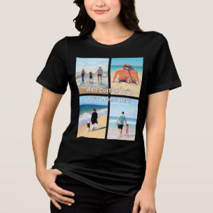 Camiseta Colagem de Foto e Texto Personalizado