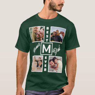 Camiseta Colagem de Fotografias com Pai de Bônus Moderno Pe