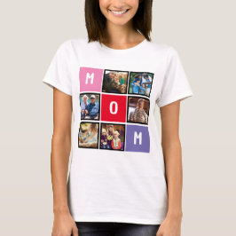 Camiseta Colagem de Fotografias da Mãe do Dia de as mães Mo