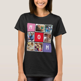 Camiseta Colagem de Fotografias da Mãe do Dia de as mães Mo
