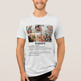 Camiseta Colagem de Fotografias de Definição 6 de Pai Perso