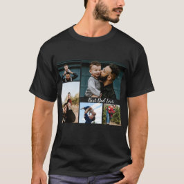 Camiseta Colagem de Fotografias de Dia de os pais Personali