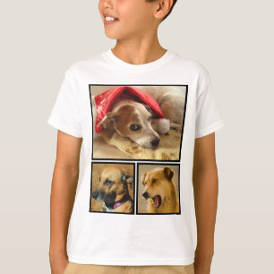 Camiseta Colagem de Fotografias de Pet do Lover do Cão Pers