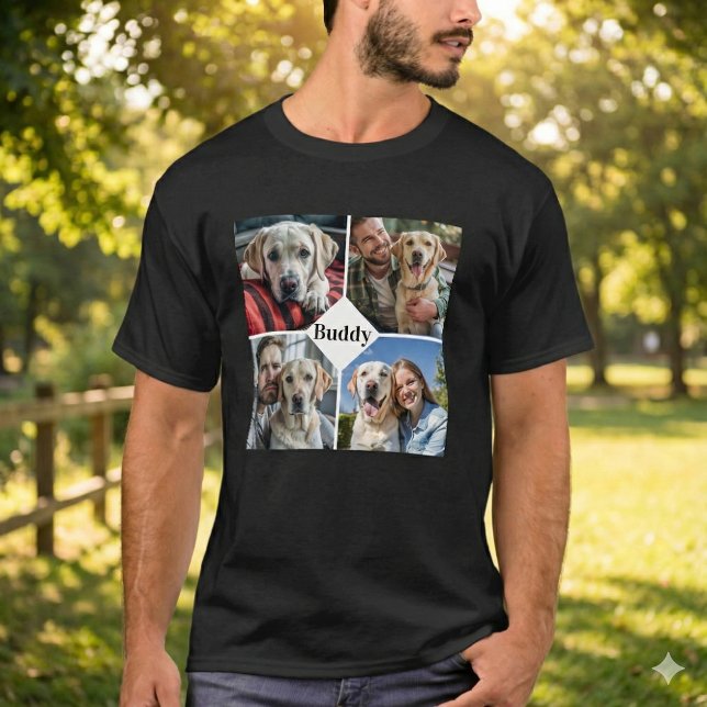 Camiseta Colagem de Fotografias de Pet do Lover Personaliza (Criador carregado)