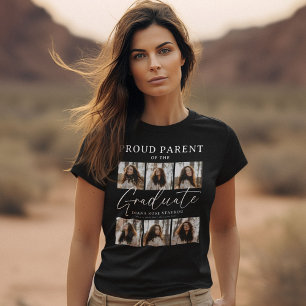 Camiseta Colagem de Fotografias de Script Proud-Parent Form