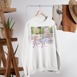 Camiseta Colagem de Fotografias de Vovó Púrpura