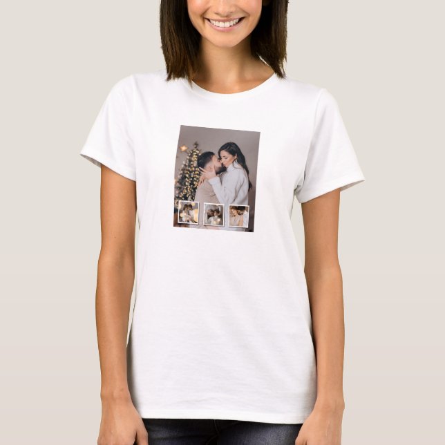 Camiseta Colagem de Fotografias do Design 4 (Frente)