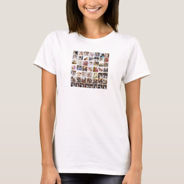 Camiseta Colagem de Fotografias do Design 50 (Frente)