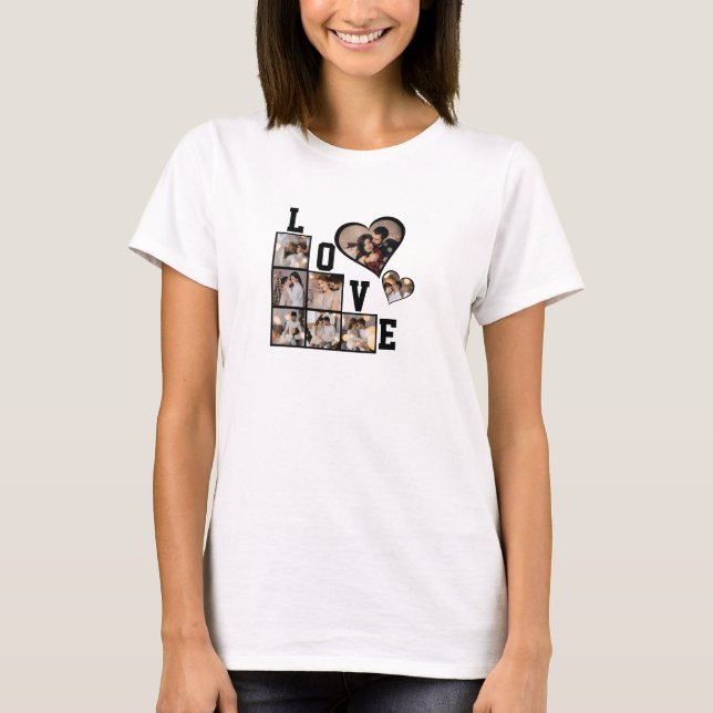 Camiseta Colagem de Fotografias do Design 8 (Frente)