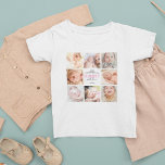 Camiseta Colagem de Fotografias do Dia de as mães 1rua<br><div class="desc">Camiseta linda de bebê dia de as mães com 8 fotos da família da criança,  o ditado bonito "mamãe de 1rua feliz com amor",  um coração cor-de-rosa,  e o nome da criança.</div>