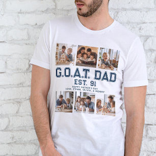 Camiseta Colagem de Fotografias do Dia de os pais de PAI GO