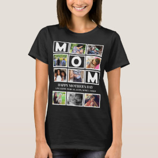 Camiseta Colagem de Fotografias do Elegant Custom Feliz dia