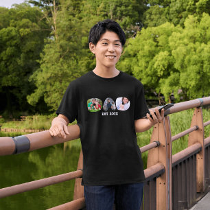 Camiseta Colagem de Fotografias do PAI Personalizado