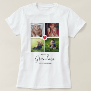 Camiseta Colagem de Fotografias Melhor Vovó Personalizada P