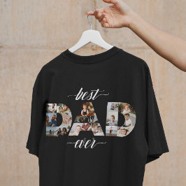 Camiseta Colagem de Fotografias mínima do melhor Pai do PAI