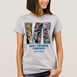 Camiseta Colagem de Fotografias Personalizada 9 e Nome Melh