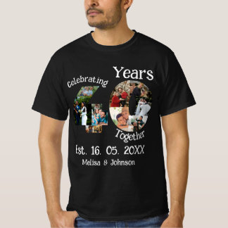 Camiseta Colagem de Fotografias Personalizada do 40º Aniver