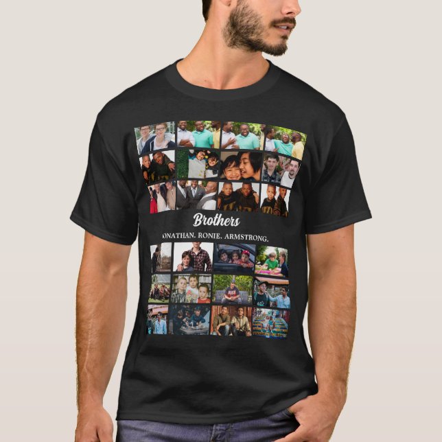 Camiseta Colagem de Fotografias Personalizada dos Melhores  (Frente)