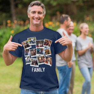 Camiseta Colagem de Fotografias Única da Família