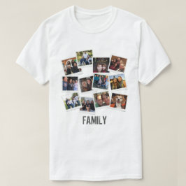 Camiseta Colagem de Fotografias Única da Família