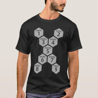 Camiseta Colagem de Fotos 9 Favo de Mel Personalizada