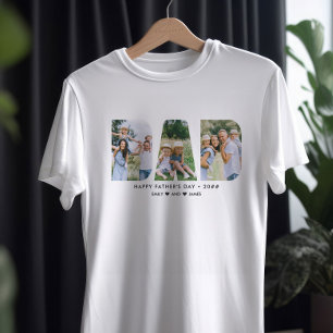 Camiseta Colagem de Fotos com Letras de PAPAI Texto Persona