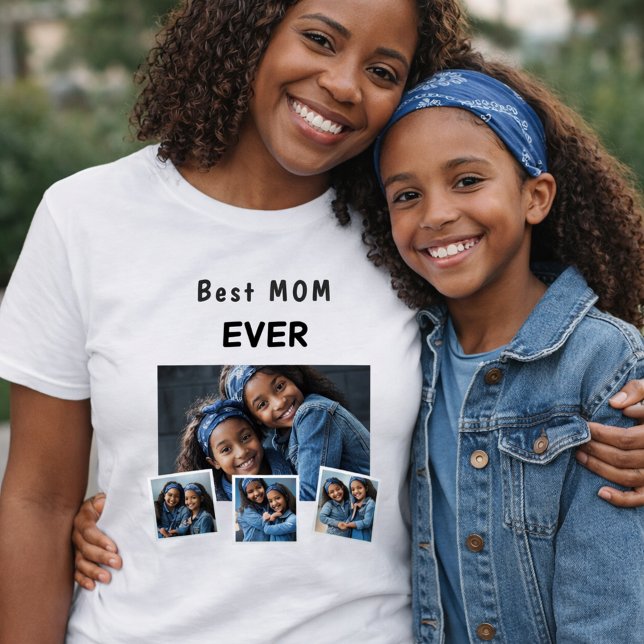 Camiseta Colagem de fotos da família da mãe (Criador carregado)