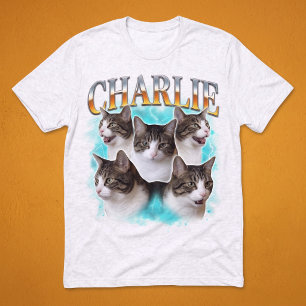 Camiseta Colagem de Fotos de Animais de Estimação Yipayop O