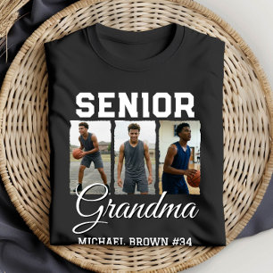 Camiseta Colagem de Fotos de Basquete da Vovó Sênior Person