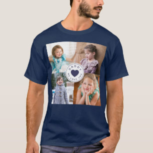 Camiseta Colagem de Fotos de Crianças 4 Papai Nós Amamos Vo