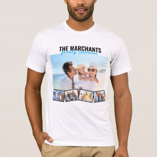 Camiseta Colagem de Fotos de Família Editável Reunião Perso