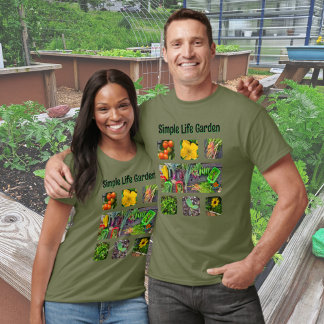 Camiseta Colagem de Fotos de Jardim Comunitário