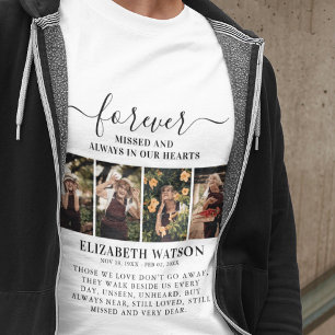 Camiseta Colagem de Fotos de Lembrança Para sempre em nos