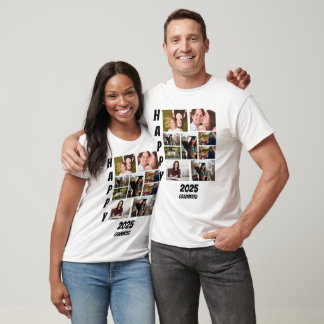 Camiseta Colagem de fotos de memórias de graduados de 2025