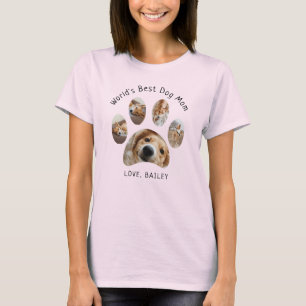 Camiseta Colagem de Fotos de Patinhas Fofas Melhor Mãe de C