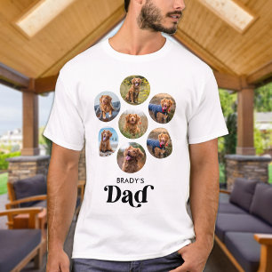 Camiseta Colagem de Fotos de Pet do PAI de Cão Personalizad