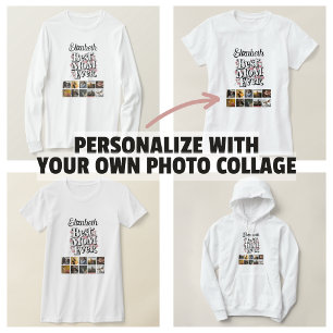 Camiseta Colagem de Fotos de Presentes da Mãe Floral Melhor