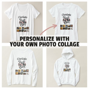Camiseta Colagem de Fotos do Dia das Mães Melhor Mãe de Tod