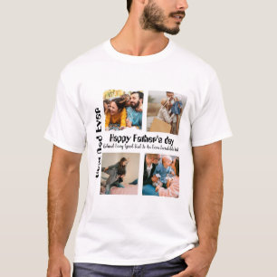 Camiseta Colagem de fotos do Dia de os pais 4 Personalizado