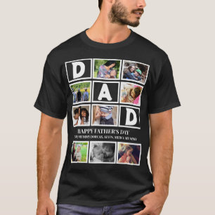 Camiseta Colagem de Fotos do Dia de os pais Feliz 9 Persona