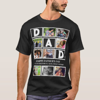 Camiseta Colagem de Fotos do Dia de os pais Feliz 9 Persona