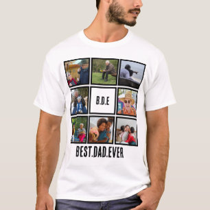 Camiseta Colagem de Fotos do Melhor Pai do BDE Moderno Pers