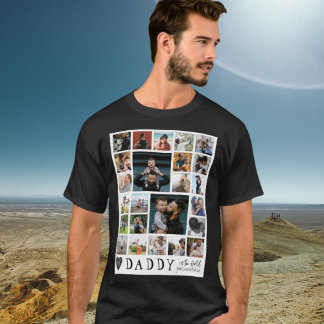 Camiseta Colagem de Fotos do Melhor Pai do Mundo Moderno 