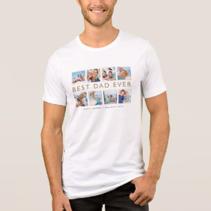 Camiseta Colagem de Fotos do Melhor Pai Personalizado
