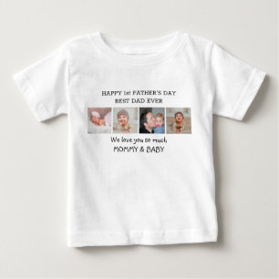 Camiseta Colagem de fotos do Pai 4 de 1rua feliz